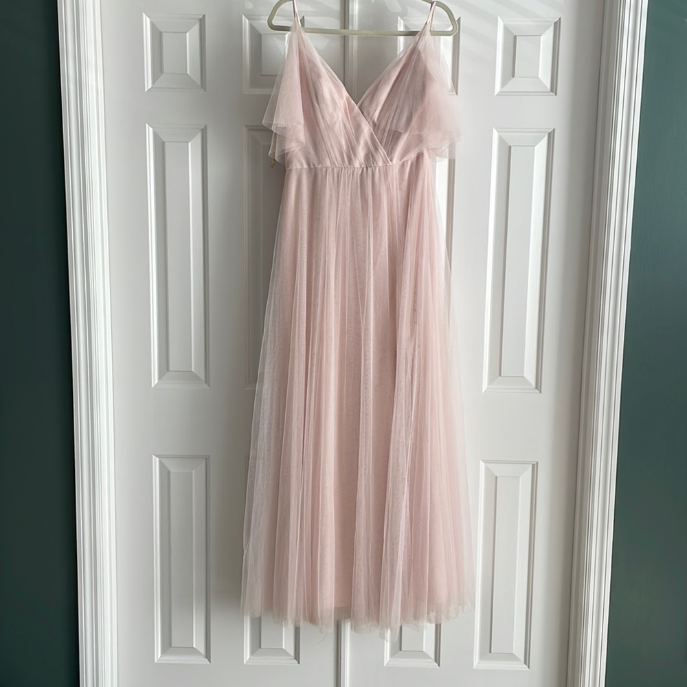 BHLDN | Jenny Yoo Aeryn Blush Tulle Full Length Dress